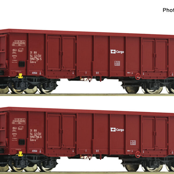 Roco 77045  2-piece set: Open goods wagons, CD