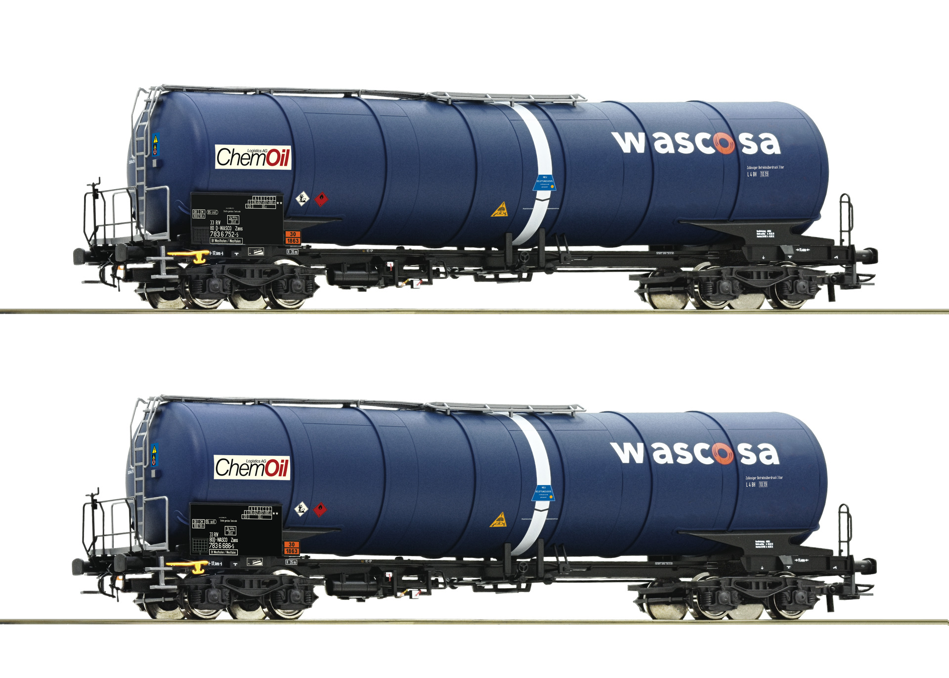 Roco 77046  2-piece set: Tank wagons, Chemoil