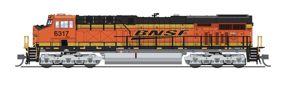 Broadway Limited Imports 7290 GE ES44AC, BNSF #6317, Swoosh Scheme (DCC/Sound)