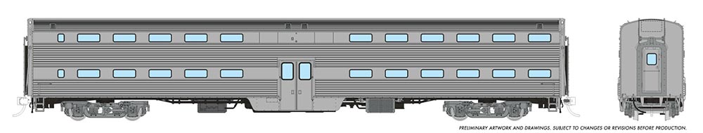 Rapido Trains 145099  Gallery Commuter Car: Coach: Painted, Unlettered