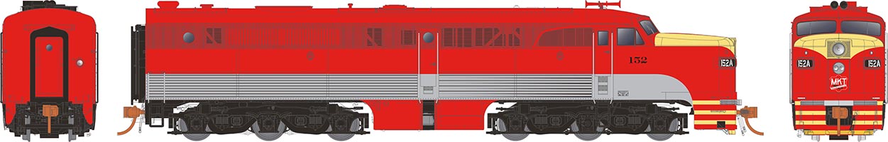 Rapido Trains 23555  PA-1, Missouri-Kansas-Texas - Shadowlined #152 (DCC/Sound)