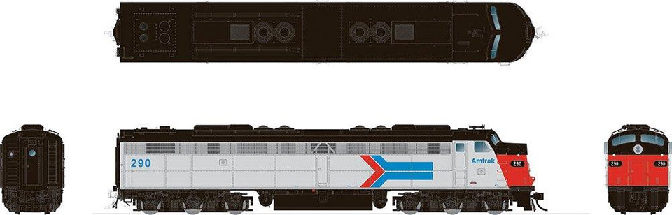 Rapido Trains 28501  EMD E8A, Amtrak - Phase 1 #290 (DCC/Sound)
