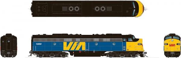 Rapido Trains 28543  EMD E8A, VIA Rail Canada #1800 (DCC/Sound)