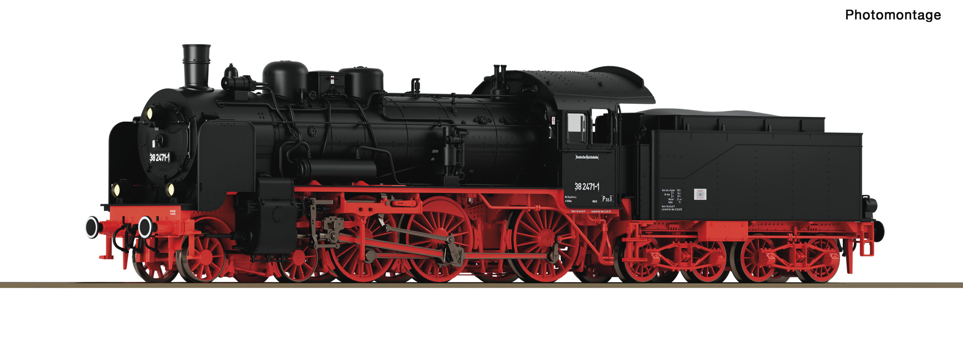Roco 71382  Steam locomotive 38 2471-1, DR (DCC/Sound/Smoke)