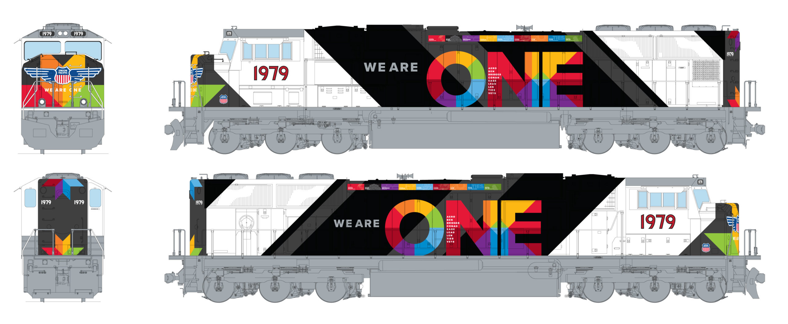 Kato 176-1979  N EMD SD70M Flat Radiator Union Pacific "We Are One" #1979