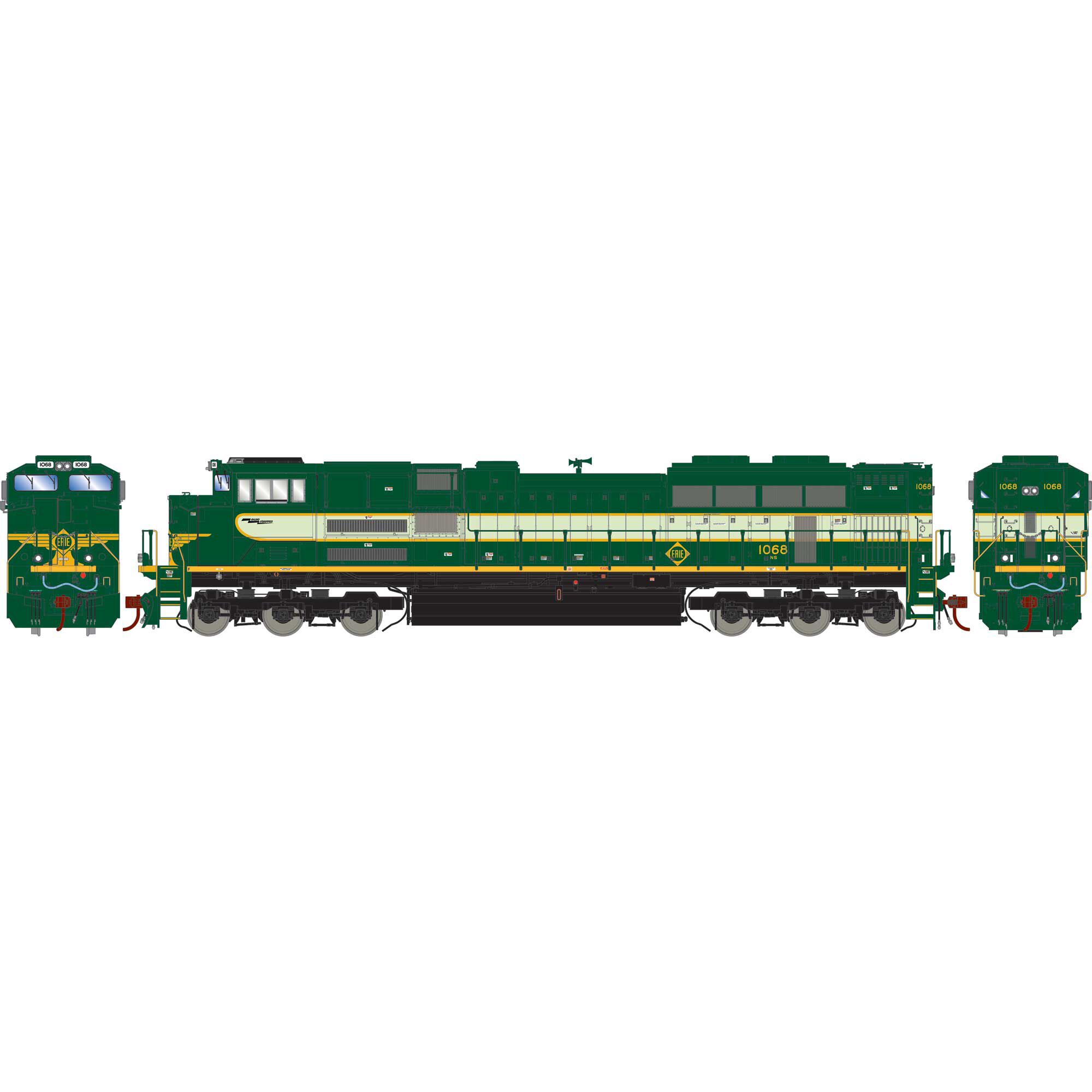 Athearn Genesis 75555   HO SD70ACe Locomotive, NS Erie Heritage #1068