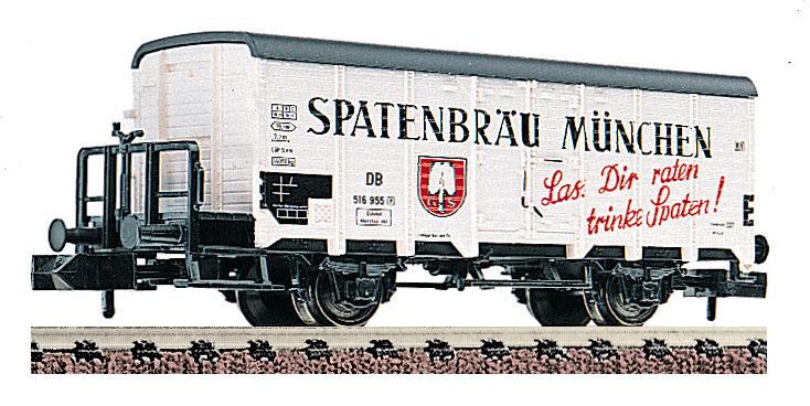 Fleischmann 8347   N Refrigerated car with brakeman's platform "Spatenbräu Munich", DB