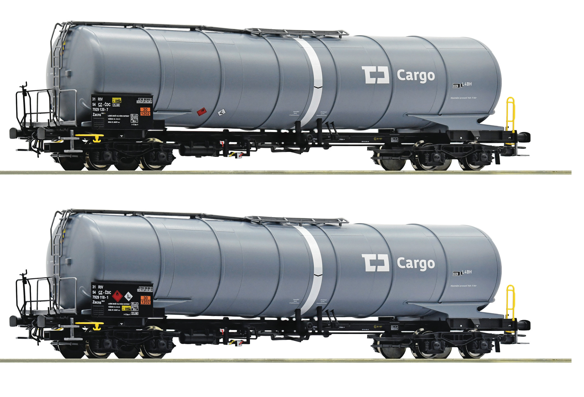 Roco 76003  2-piece set: Tank wagons, CD