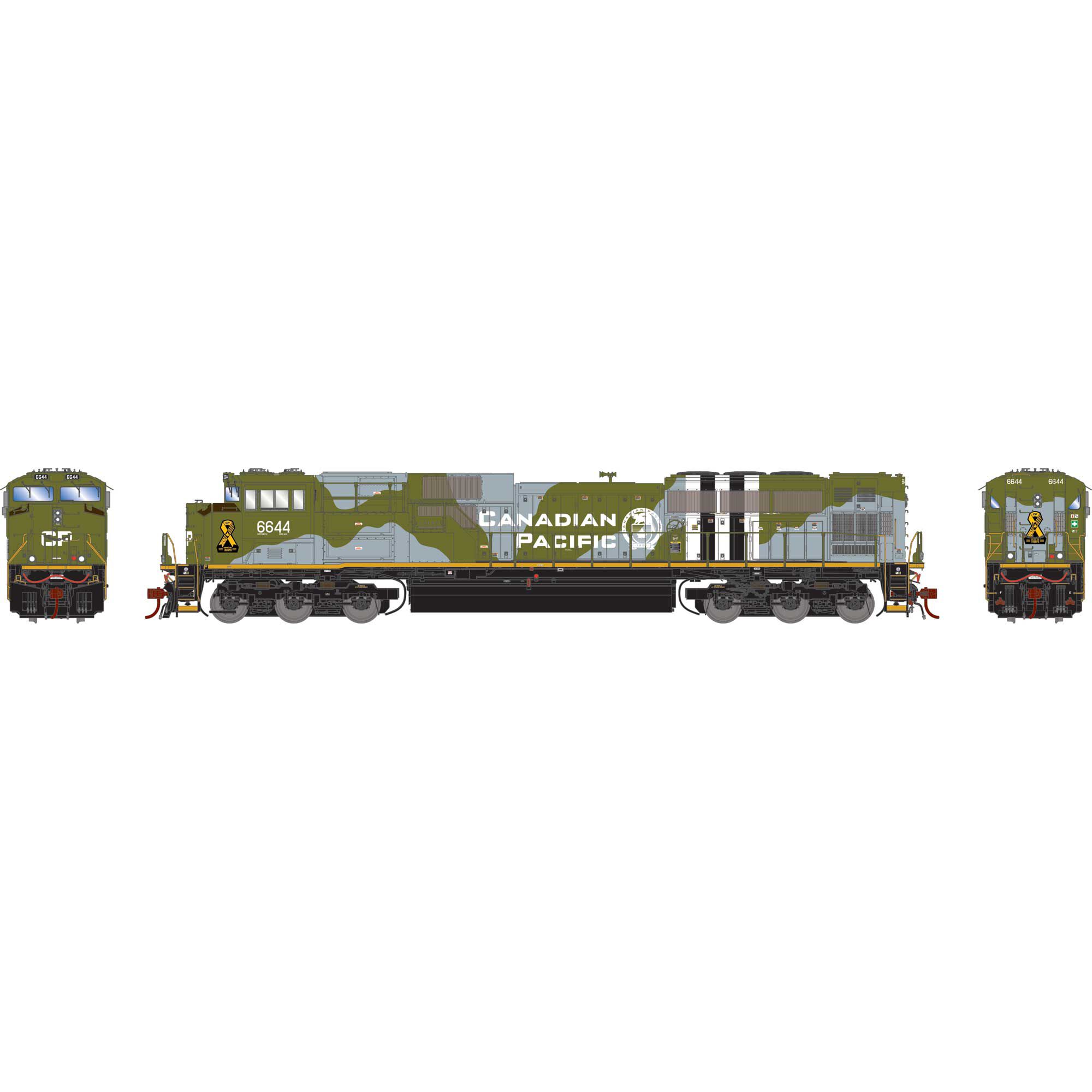 Athearn Genesis 1146   HO SD70ACU Locomotive, CP/Military Tribute #6644