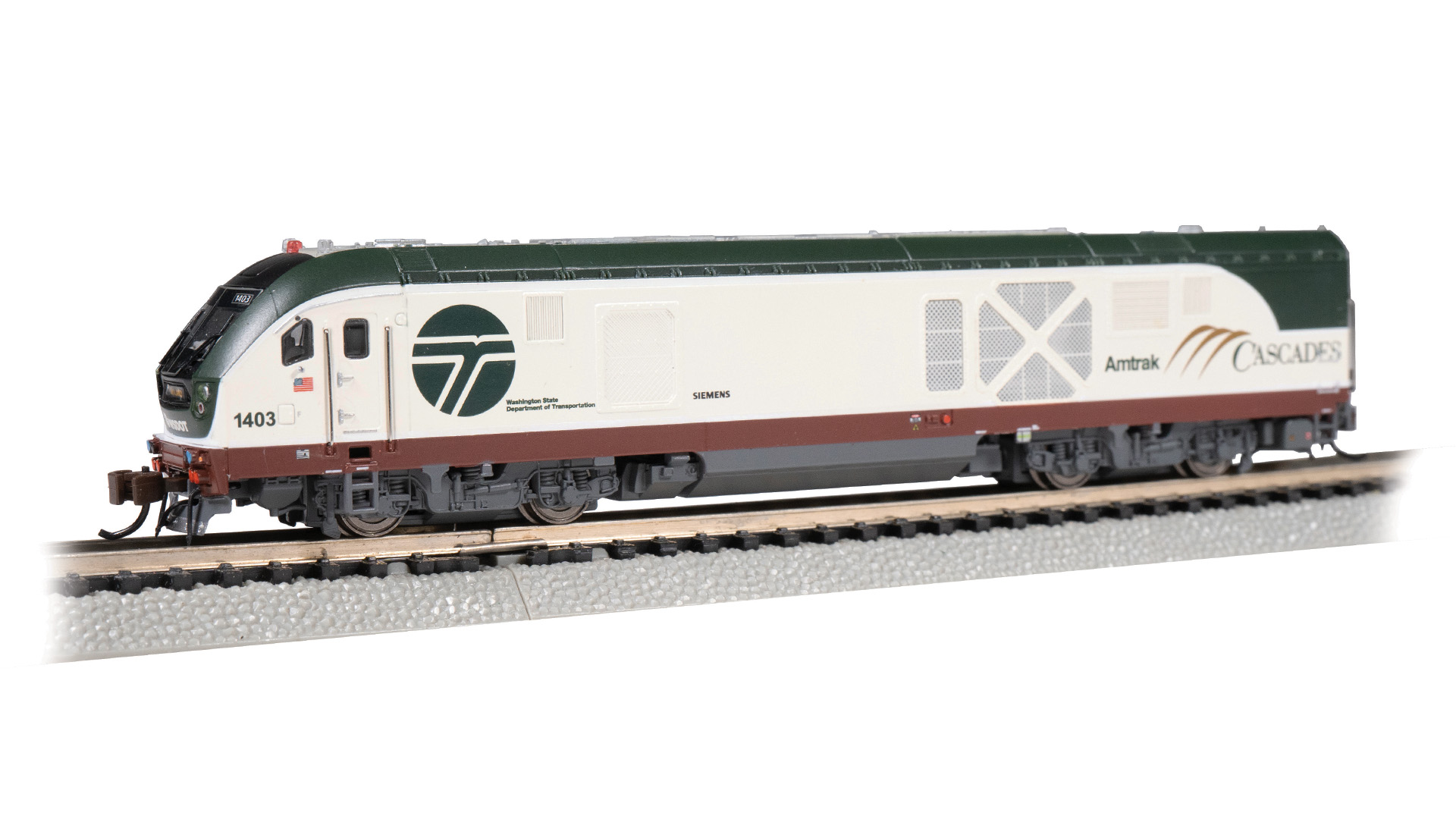Bachmann Trains 67954  N Siemens SC-44 Charger, Amtrak Cascades® (WSDOT) #1403 (DCC/Sound)