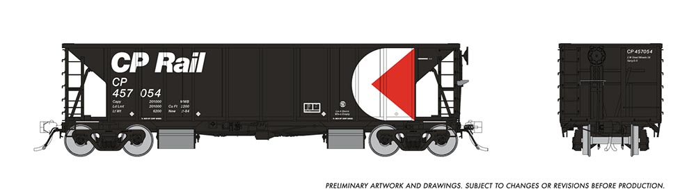 Rapido Trains 158003-1  HO NSC Ballast Hopper, CP Rail #457017