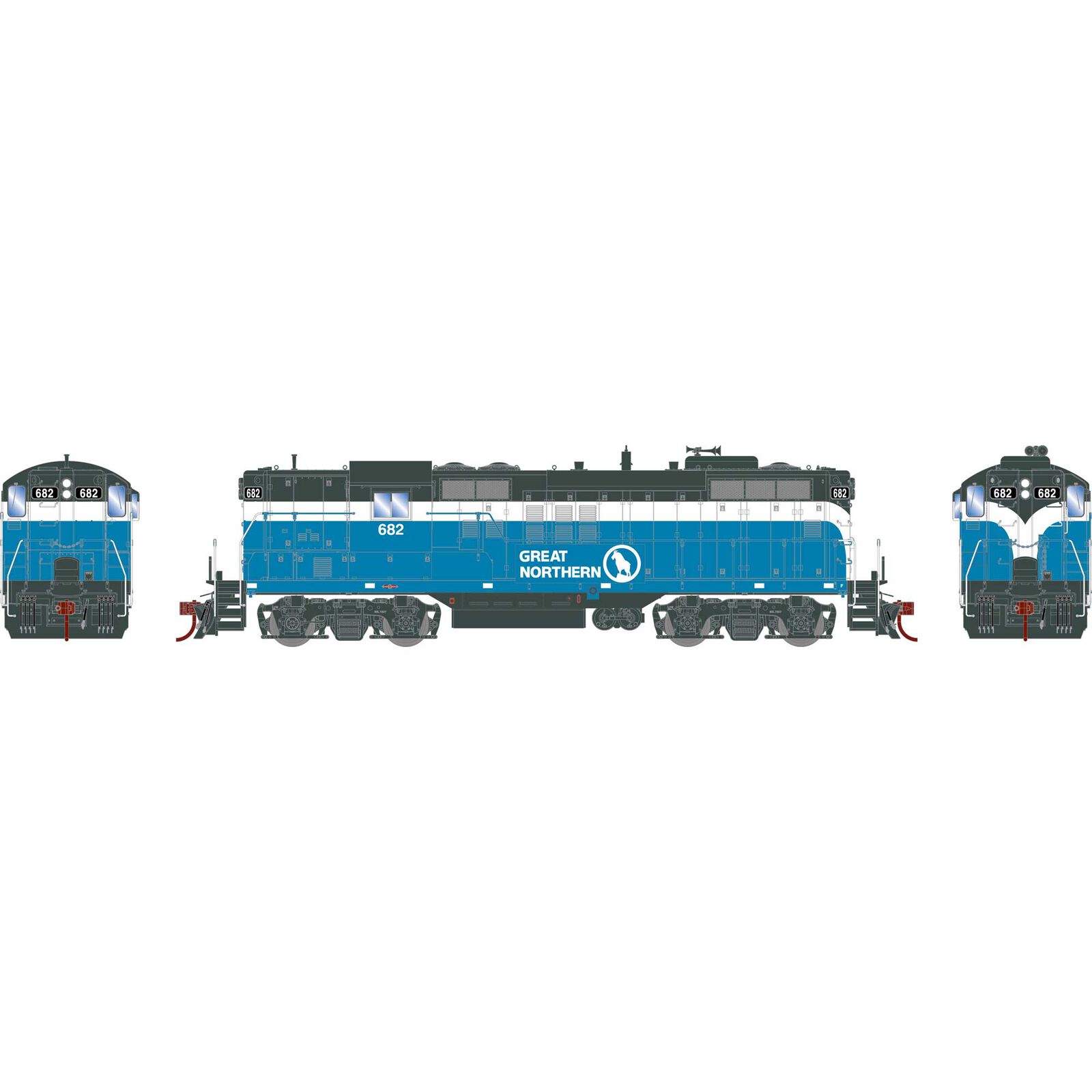 Athearn Genesis 82274   HO GP9 Locomotive, GN #682