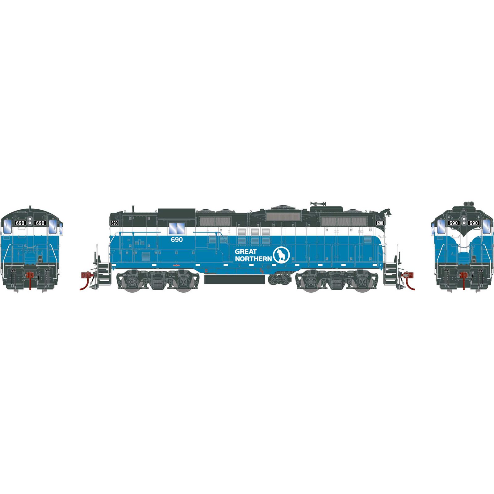 Athearn Genesis 82283   HO GP9 Locomotive, GN #690