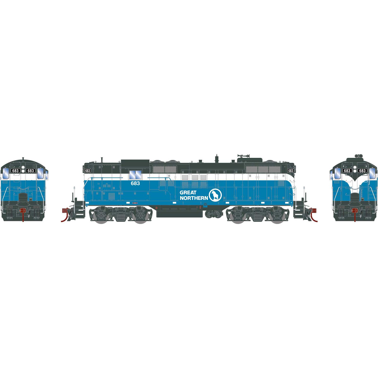 Athearn Genesis 82375   HO GP9 Locomotive, GN #683 (DCC/Sound)