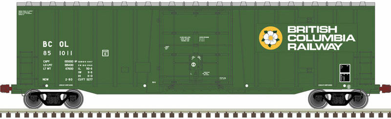 Atlas 20006075   HO NSC 5111 PD Box Car, British Columbia Railway #851009