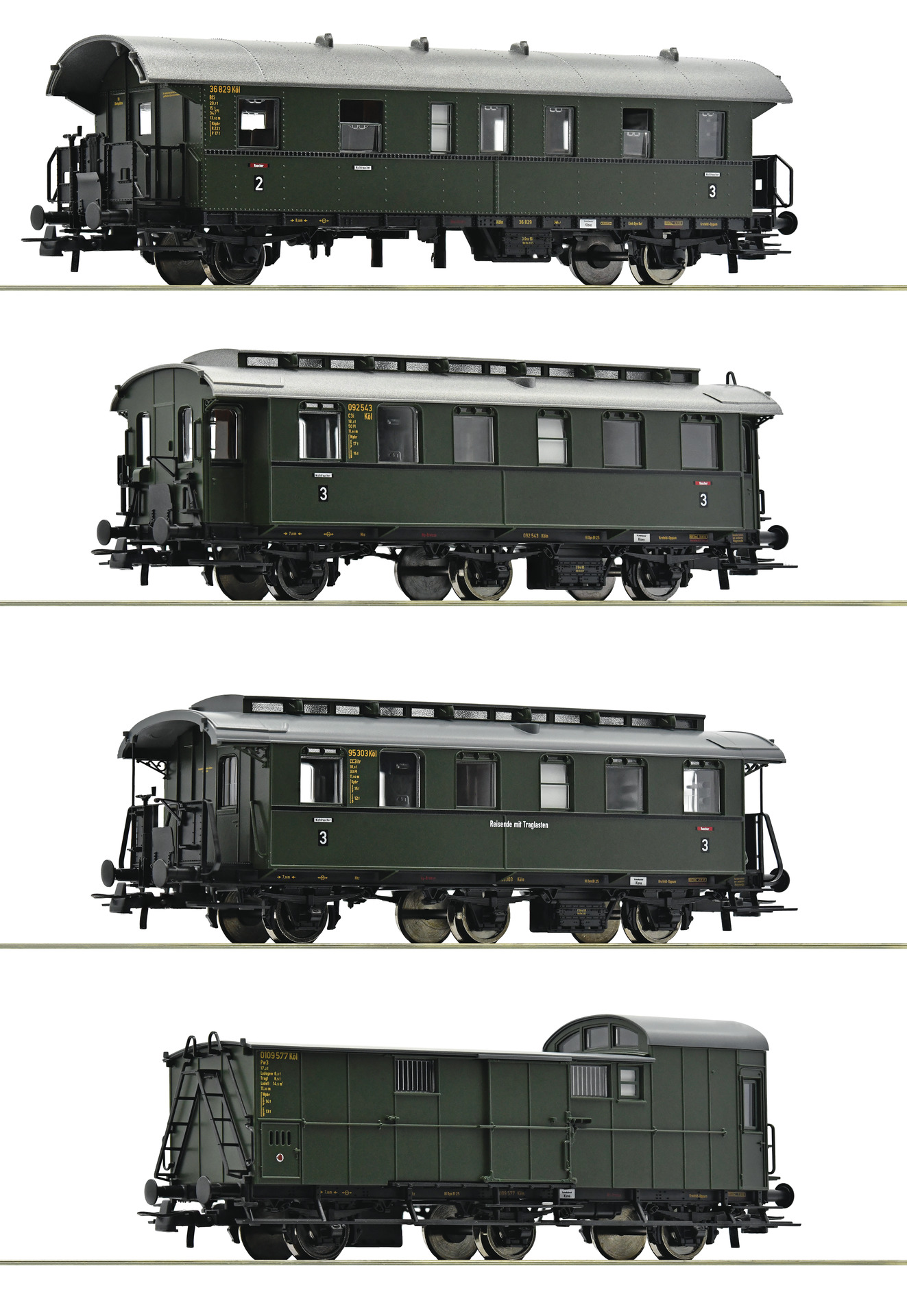 Roco 74014   4-piece set: Passenger train, DB