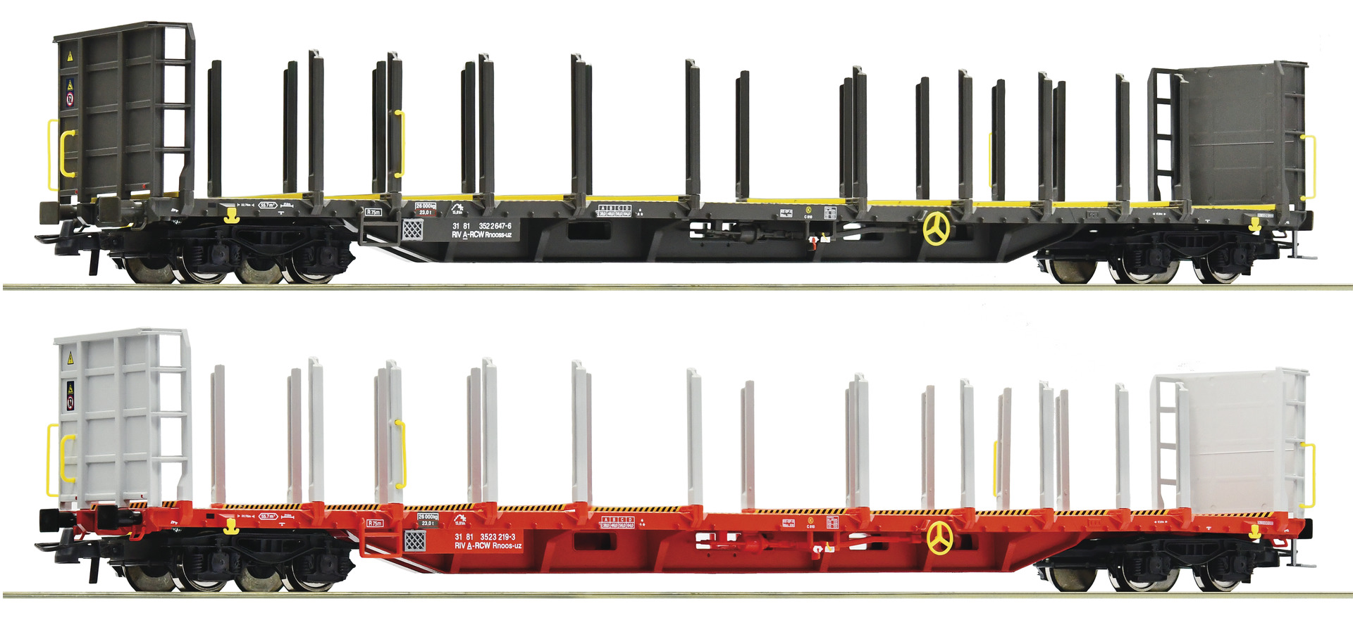 Roco 76021  2 piece set: Wood transport wagons, ÖBB