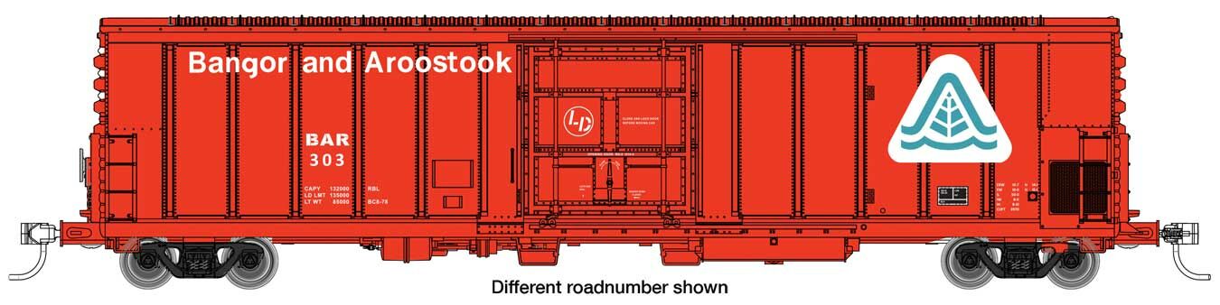 WalthersMainline 3975    HO 57' Mechanical Reefer, Bangor & Aroostook #305