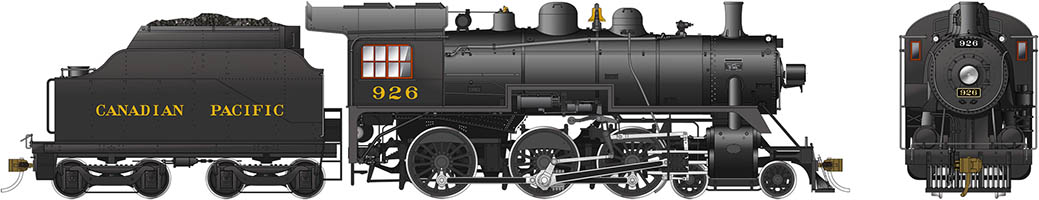 Rapido Trains 602502 D10g Steam Locomotive, Canadian Pacific #926 (DCC/Sound)