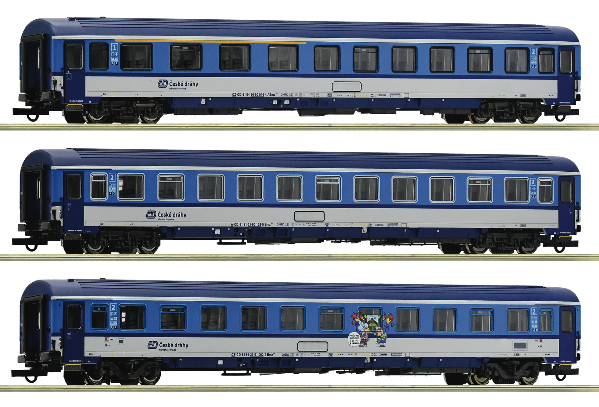 Roco 6200002   3-piece set: Eurofima coaches, CD