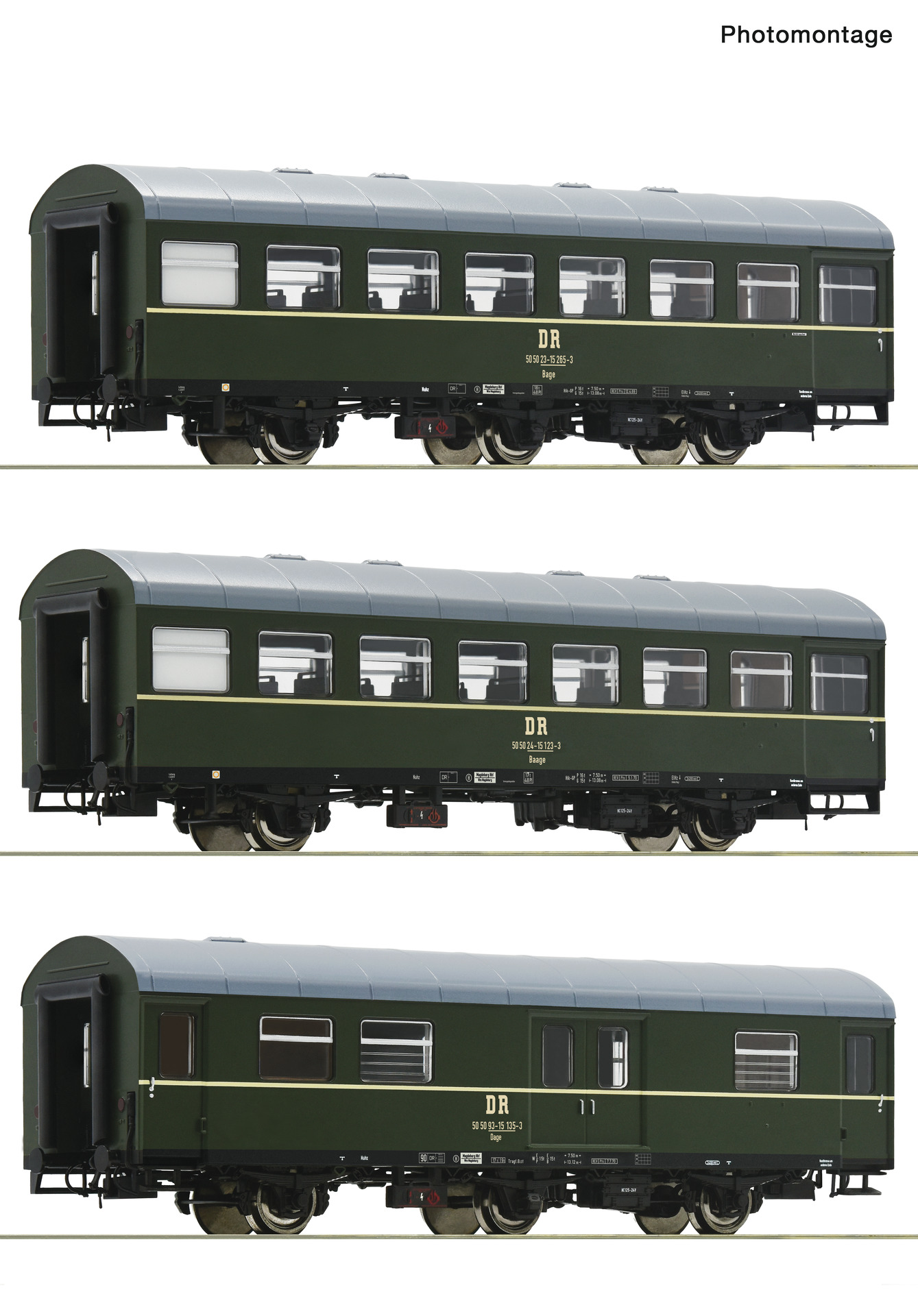 Roco 6200009   3-piece set 1: Passenger train, DR