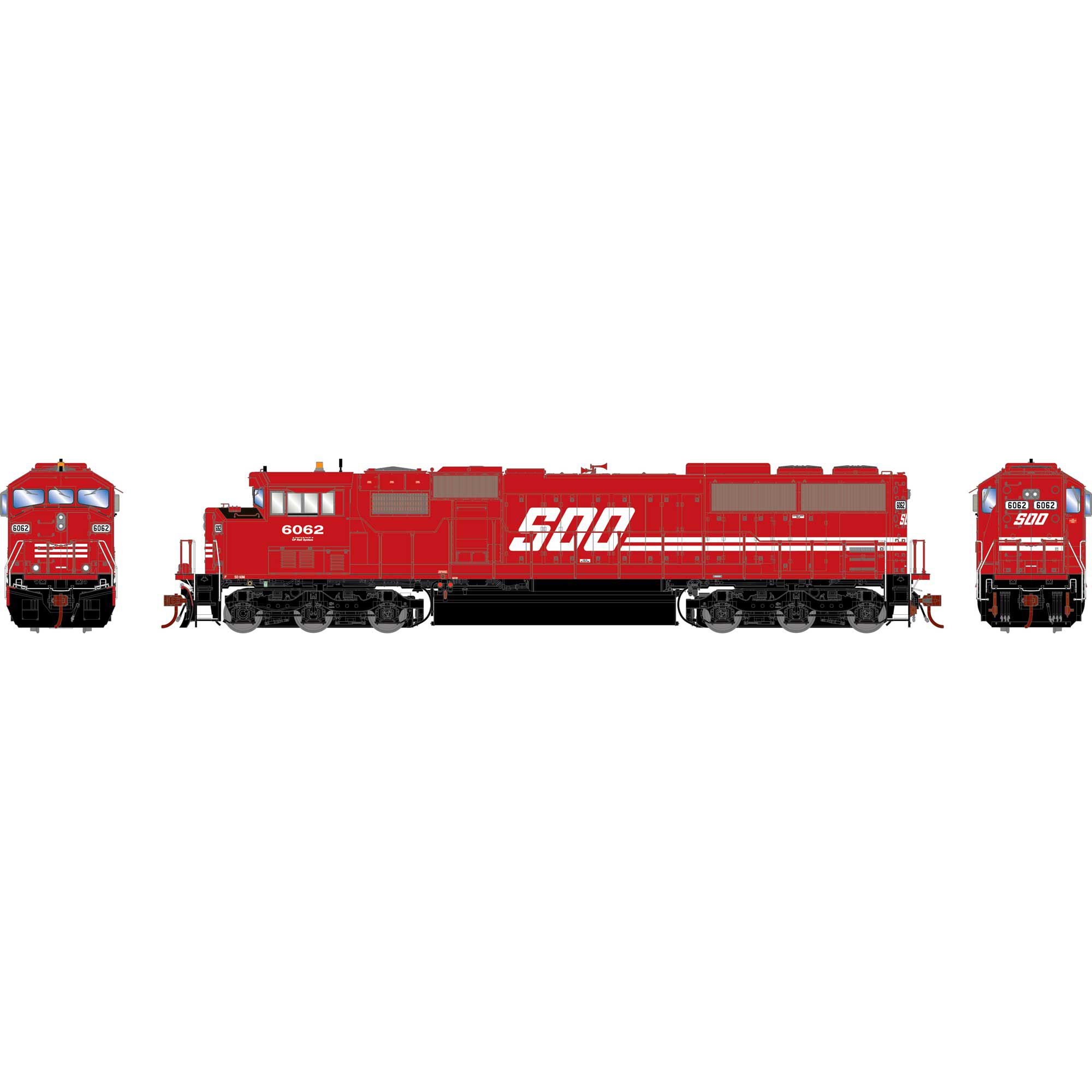 Athearn Genesis 75523   HO G2.0 SD60M Tri-Clops, Ex-SOO CP #6062