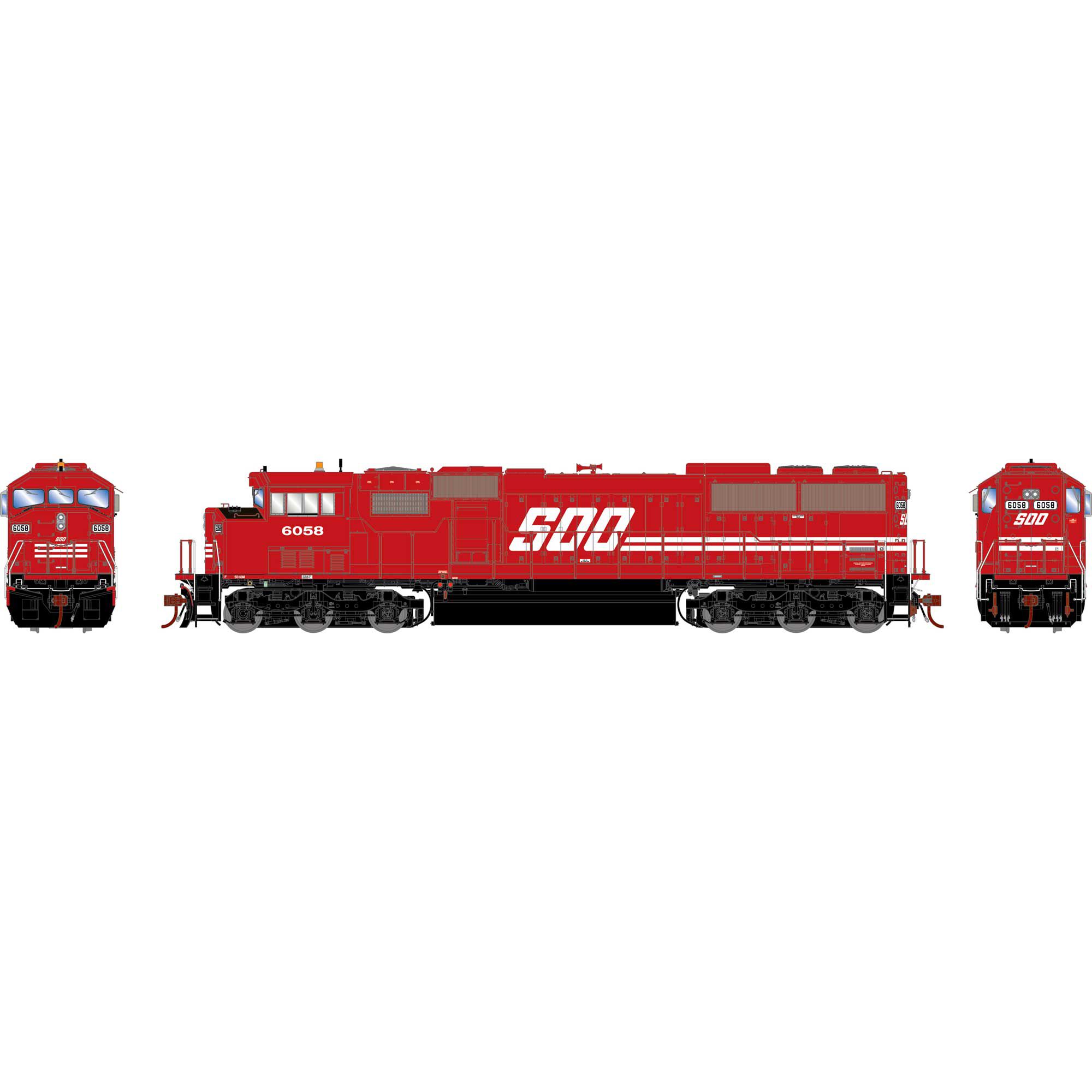 Athearn Genesis 75621   HO G2.0 SD60M Tri-Clops, SOO #6058 (DCC/Sound)