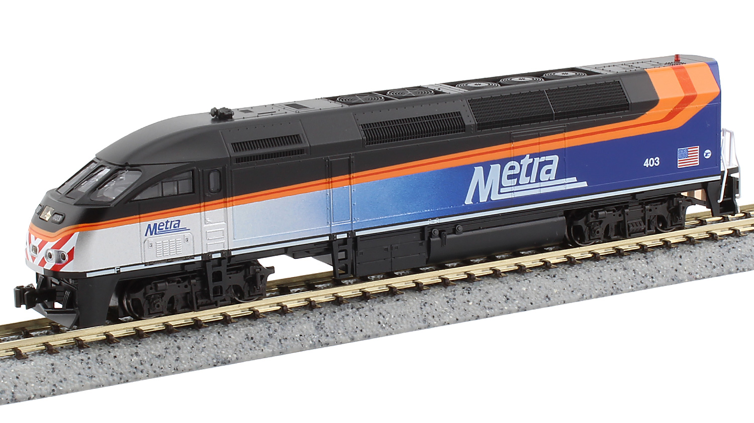 Kato 176-6123  N MP36PH Chicago Metra Black Roof #303