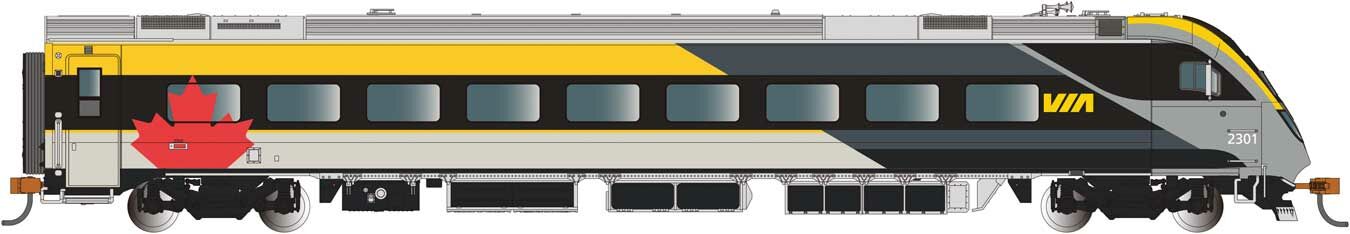 Bachmann Trains 74560  N Siemens Venture Cab Car, VIA Rail Canada #2301 (DCC/Sound)