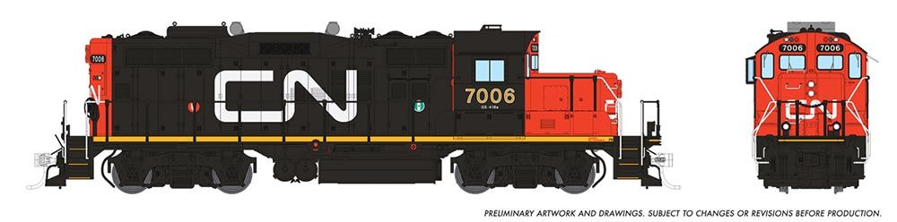 Rapido Trains 41509  HO GP9RM, CN - Large Noodle: #7006 (DCC/Sound)