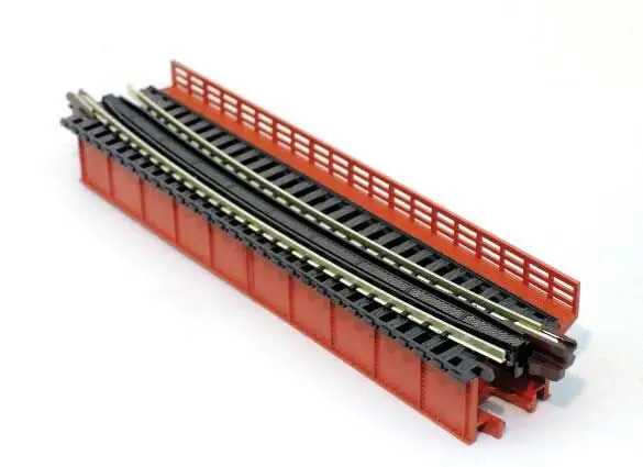 Kato 20465  N Single Track Curved Deck Girder Bridge R448mm 15° (red)