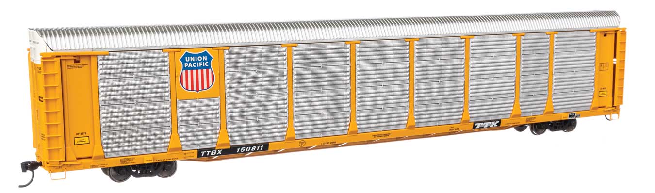 WalthersProto 101529  HO 89' Thrall Bi-Level Auto Carrier, Union Pacific TTGX #150811