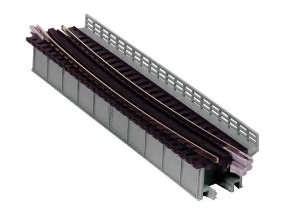 Kato 20467  N Single Track Curved Deck Girder Bridge 17-5/8" 448mm Radius, 15 Degrees (grey)