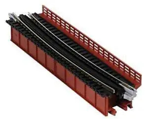 Kato 20470  N Single Track Curved Deck Girder Bridge 19" 481mm Radius, 15 Degrees (Red)