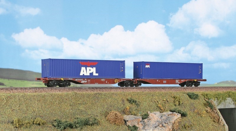ACME 40252  Container Wagon Type Sggmrss ’90, Touax
