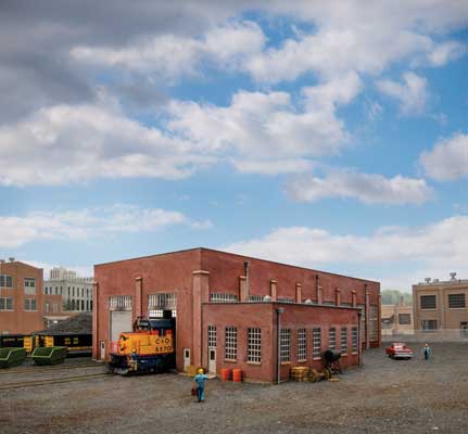 Walthers Cornerstone 2923   HO 130' 2-Stall Diesel Engine House
