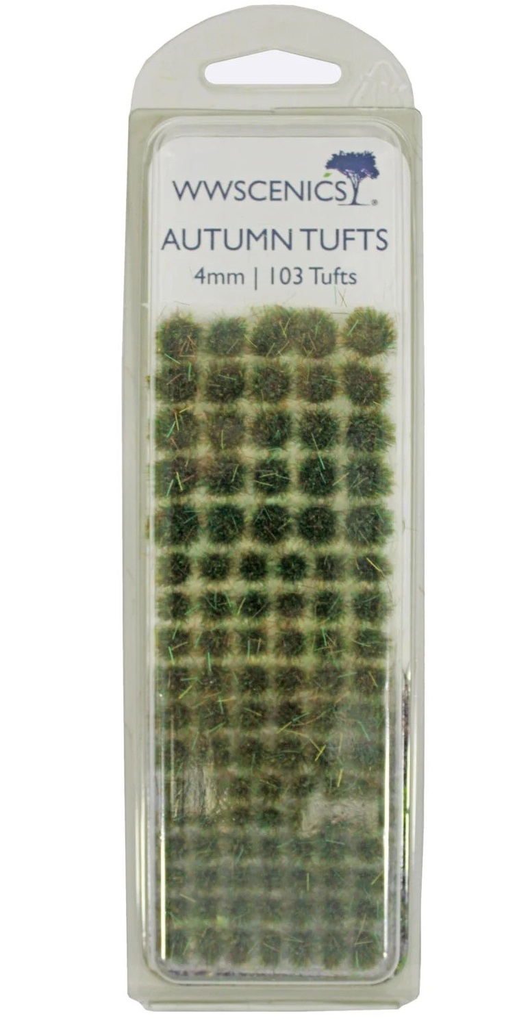 WWScenics W3T-AU4   4mm Autumn Self-Adhesive Static Grass Tufts x103