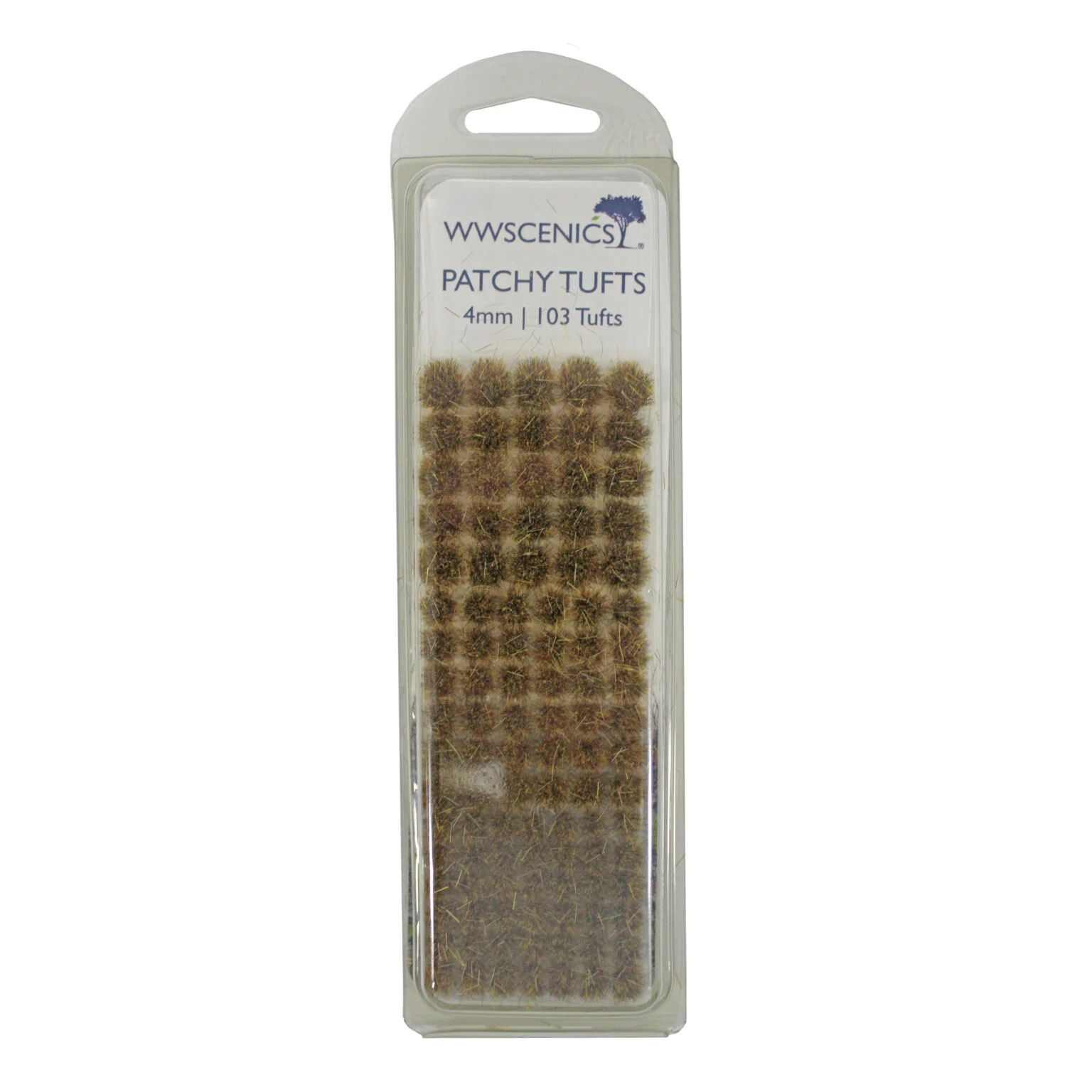 WWScenics W3T-PA4   4mm Patchy Self-Adhesive Static Grass Tufts x103