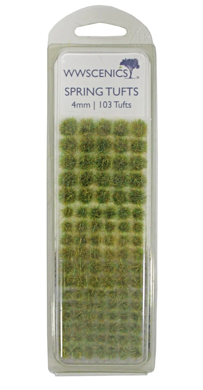 WWScenics W3T-SU4   4mm Summer Self-Adhesive Static Grass Tufts x103