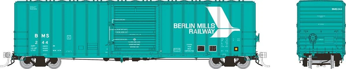 Rapido Trains 198004-1  HO PC&F 5317 cuft boxcar, Berlin Mills #206