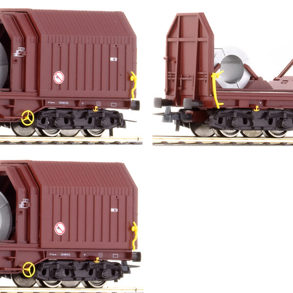 Roco 66182  3 piece set: Telescopic hood wagon, DB AG